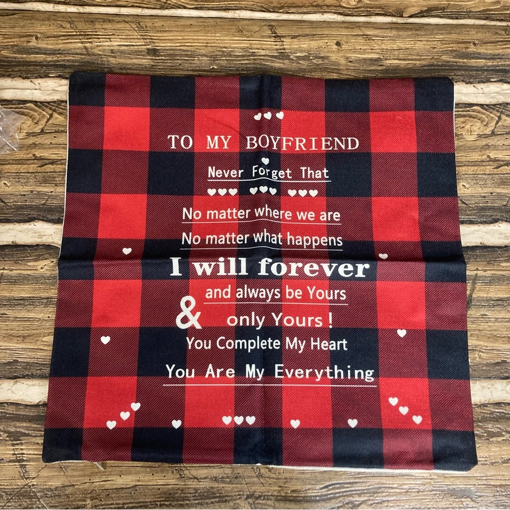 Boyfriend throw pillow case NWOT